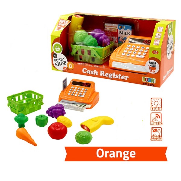 ET 813 Kids Shopping Cart Toys Orange